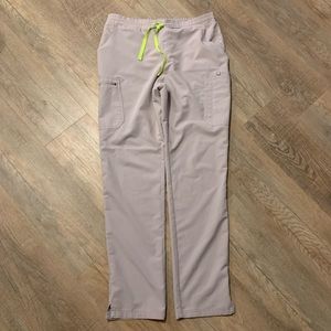 Figs slate yola high waisted skinny scrub pants
